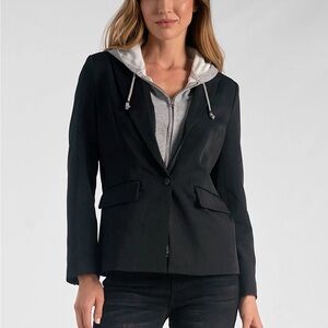 Zip Up Hoodie Blazer